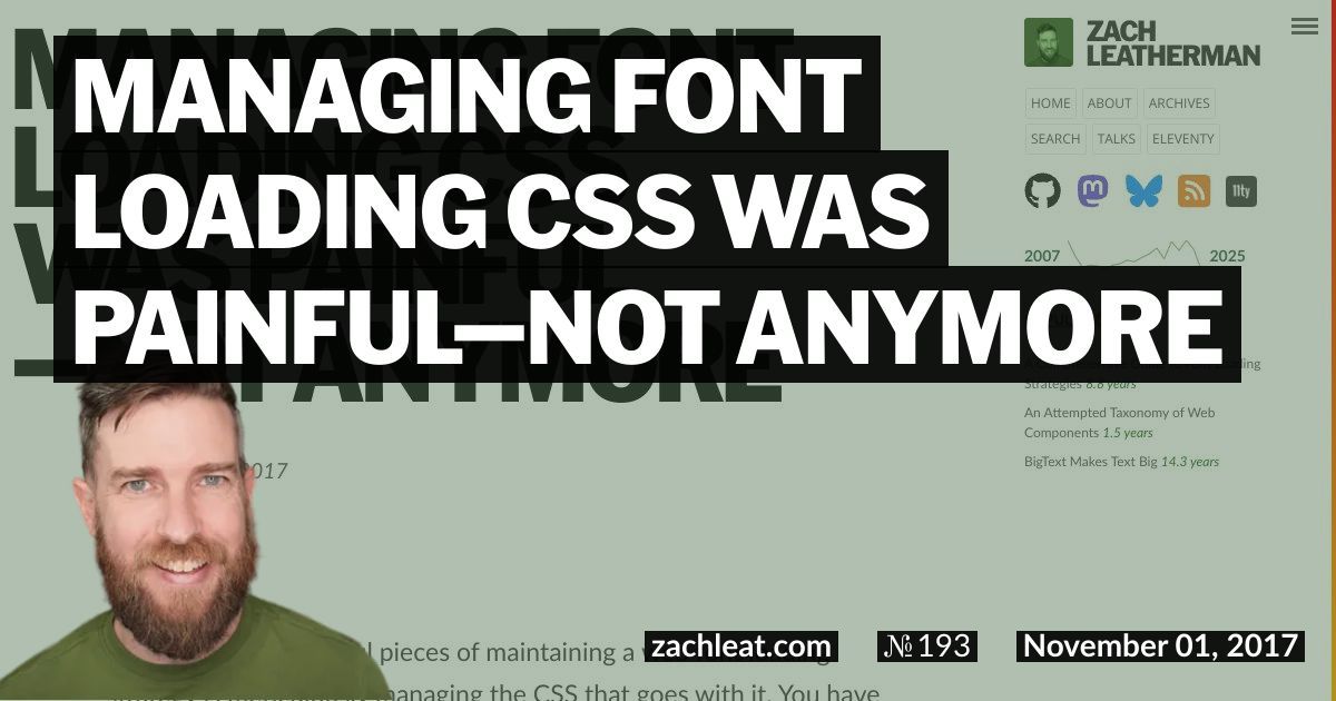 Managing Font Loading CSS Was Painful—Not Anymore