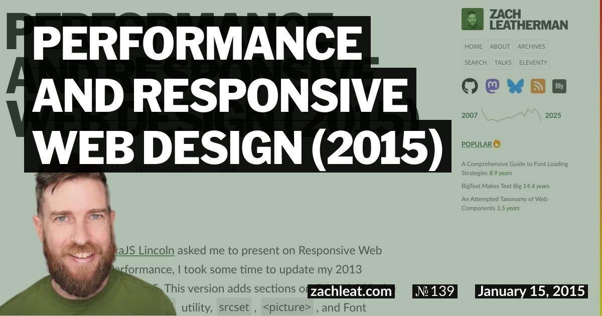 Performance and Responsive Web Design (2015)